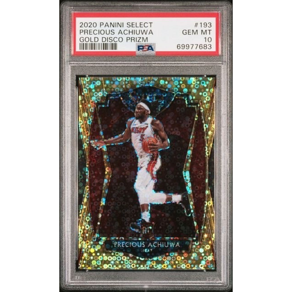 2020 Panini Select Precious Achiuwa Gold Disco Prizm /90 PSA 10 #193 Miami Heat