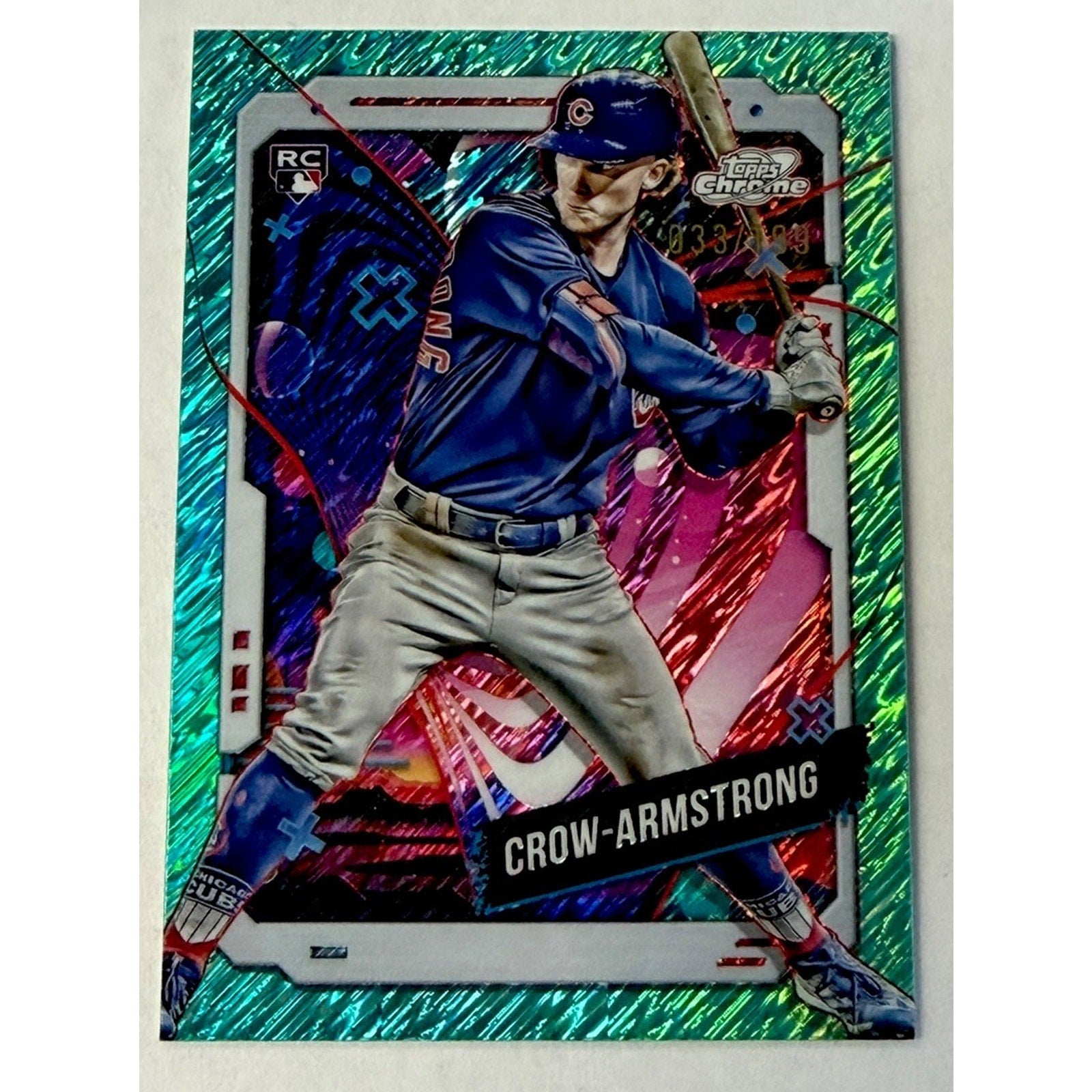 2024 Topps Cosmic- Pete Crow-Armstrong #52 Aqua Equinox Refractor /199 Rookie