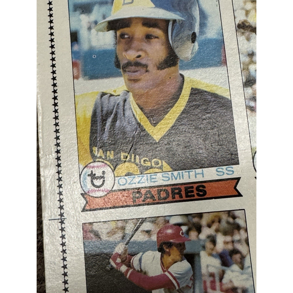 1979 Topps Baseball Card Full Sheet Uncut 144 Cards Roll Vintage Ozzie Smith RC