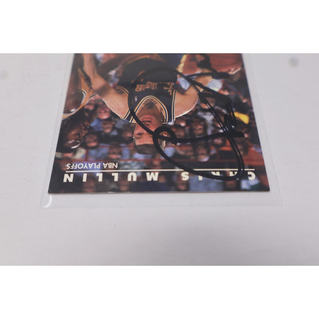 CHRIS MULLIN Signed 92 Skybox USA Basketball NBA Playoffs 60 Coloration On Back