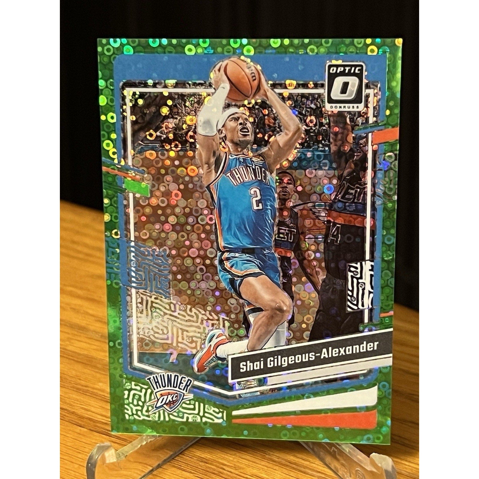 2023 Donruss Optic #104 Shai Gilgeous-Alexander Green Disco Fast Break Prizm /5