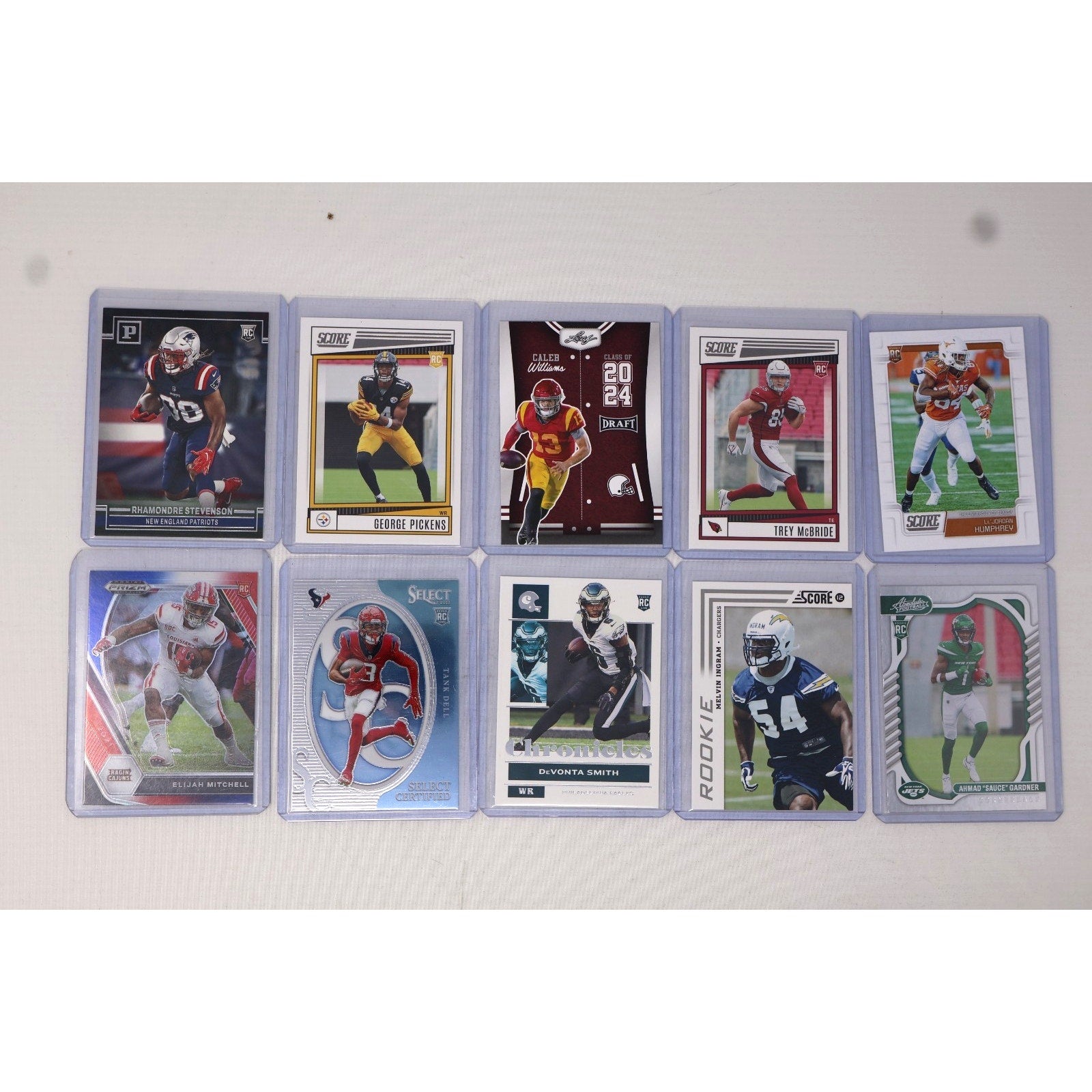 Lot Of 10 Star Rookies Football Cards Mint For $15 Free Shipping Caleb Sauce...