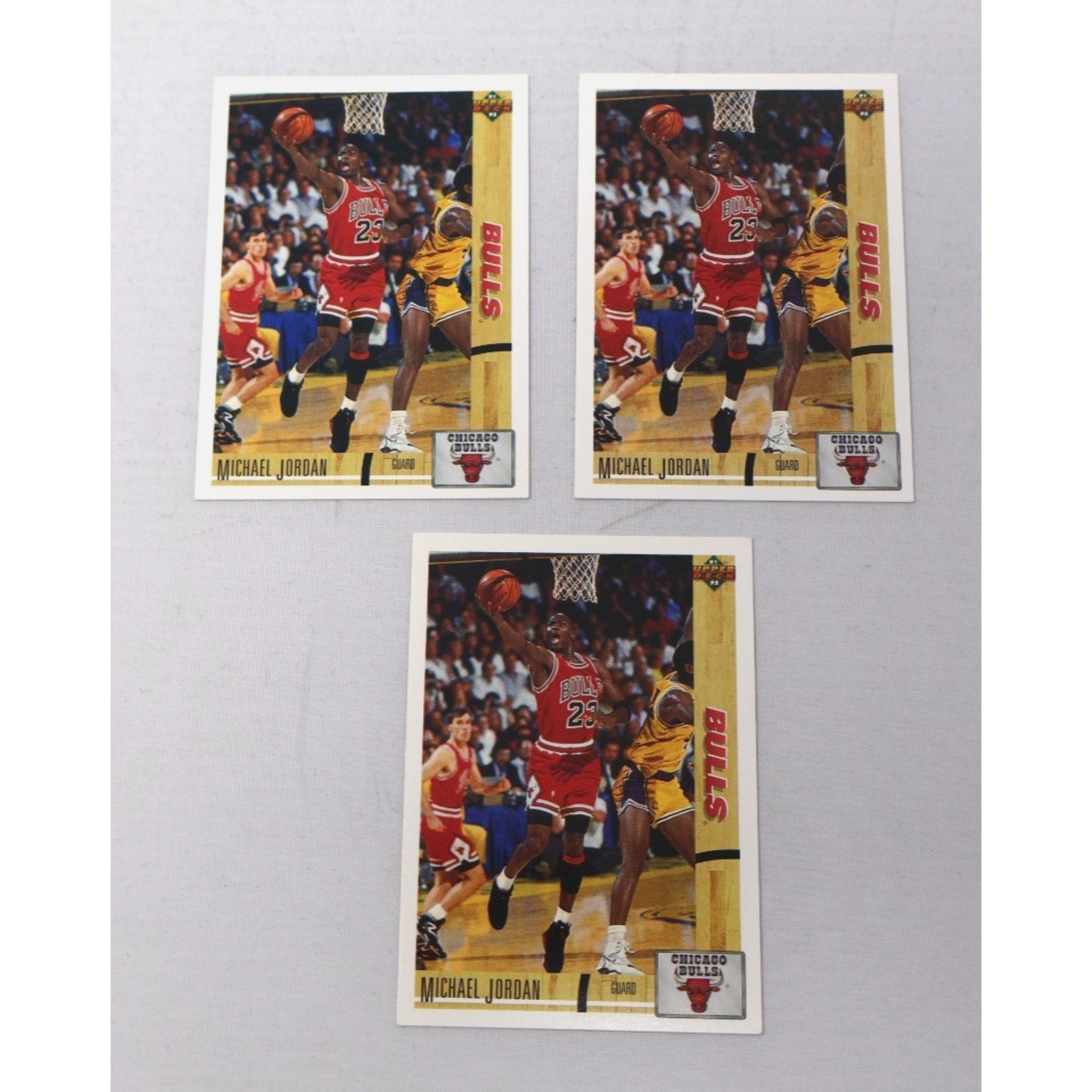 Lot Of 3 Michael Jordan 1991 Upper Deck #44 The Shadow Card NM