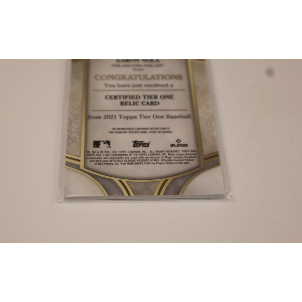 Aaron Nola 2021 Topps Tier One Certified Game Used Memorabilia Card #T1R-AN /399