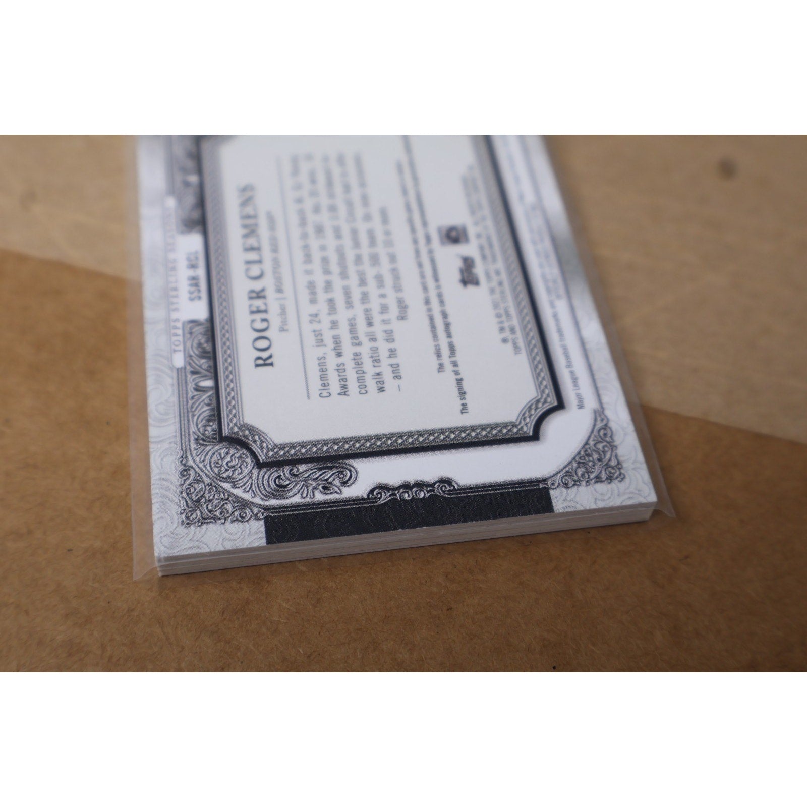 Roger Clemens Topps Sterling Season 1987 Silver Patch Card Auto 1/5 #SSAR-RCL