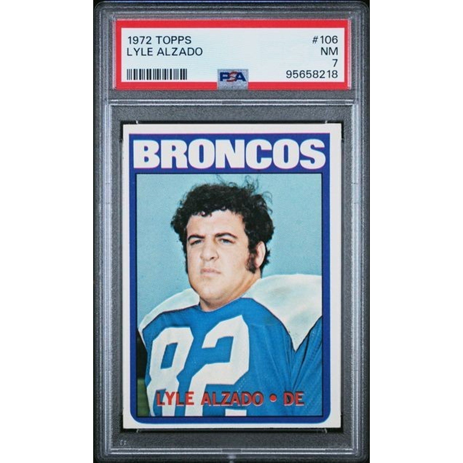 Lyle Alzado 1972 Topps Rookie #106 RC Vintage PSA 7 Denver Broncos