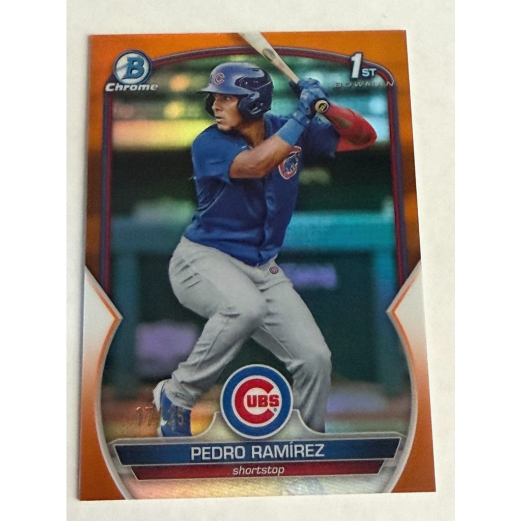 2023 Pedro Ramirez 1st Bowman Chrome True Orange /25 Rookie Cubs #BCP-2