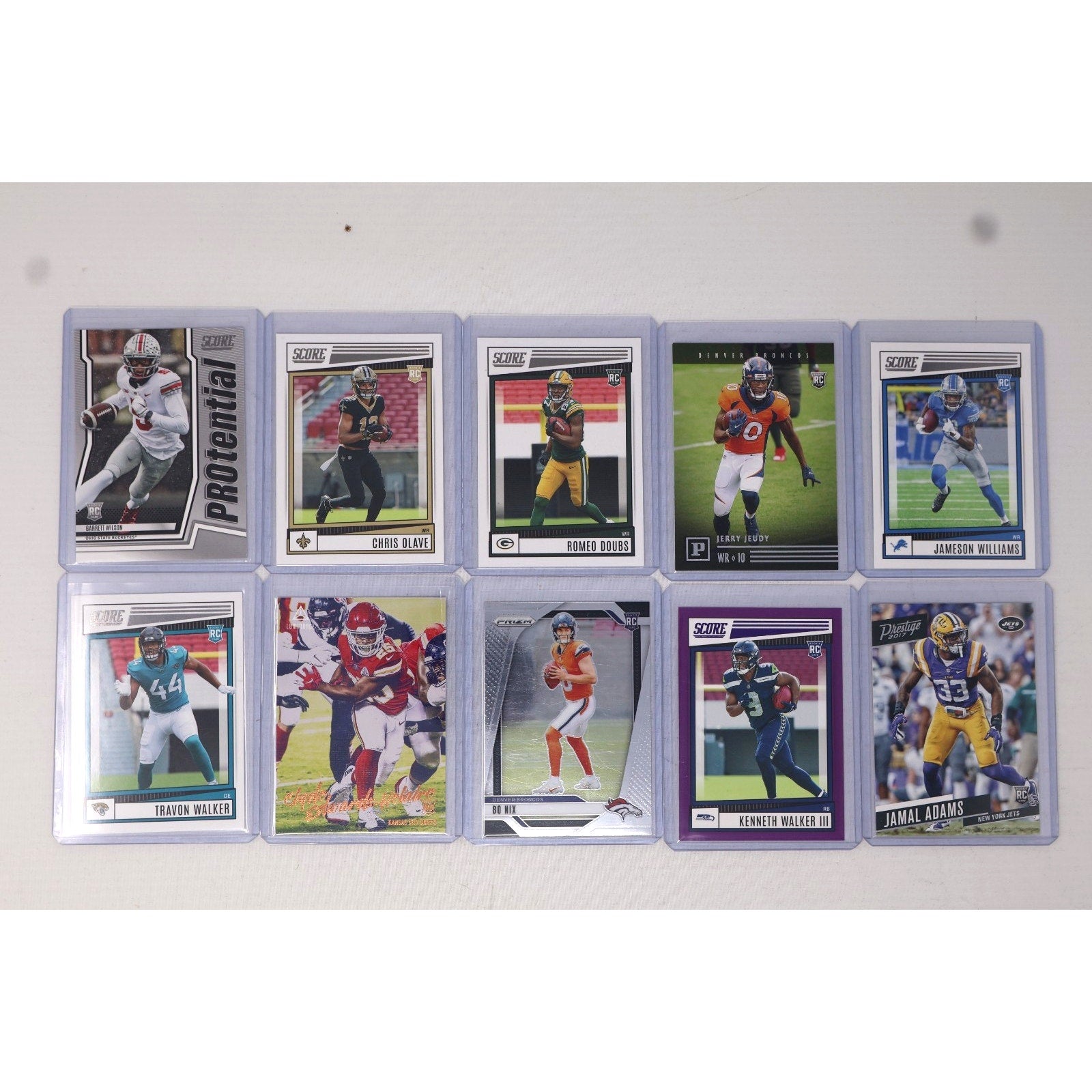Lot Of 10 Star Rookies Football Cards Mint For $15 Free Shipping Wilson Olave...