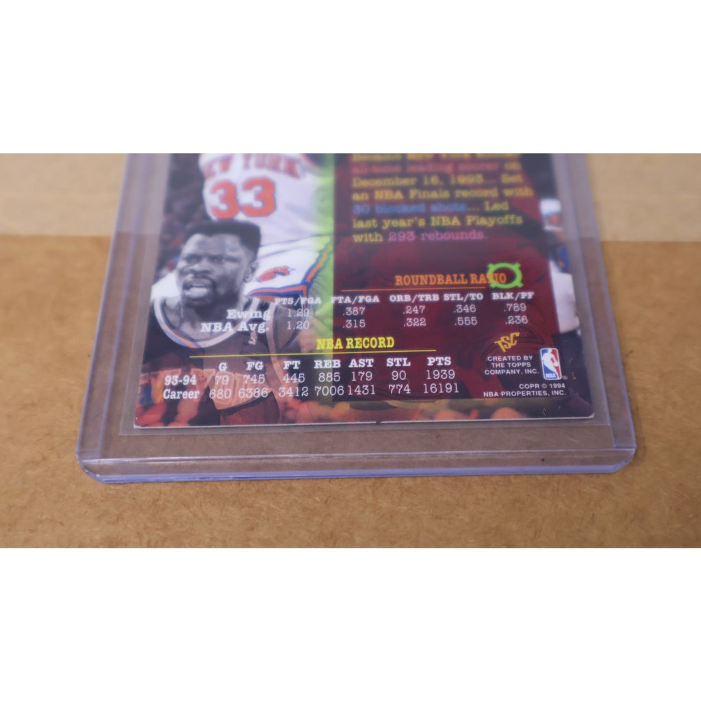 Patrick Ewing Autographed 1994 Topps Stadium Club Card #1 New York Knicks