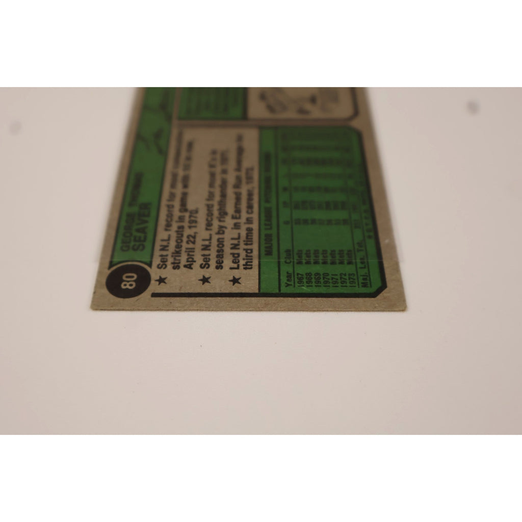 Tom Seaver 1974 Topps #80 New York Mets EX Couple Slight Creases On Front