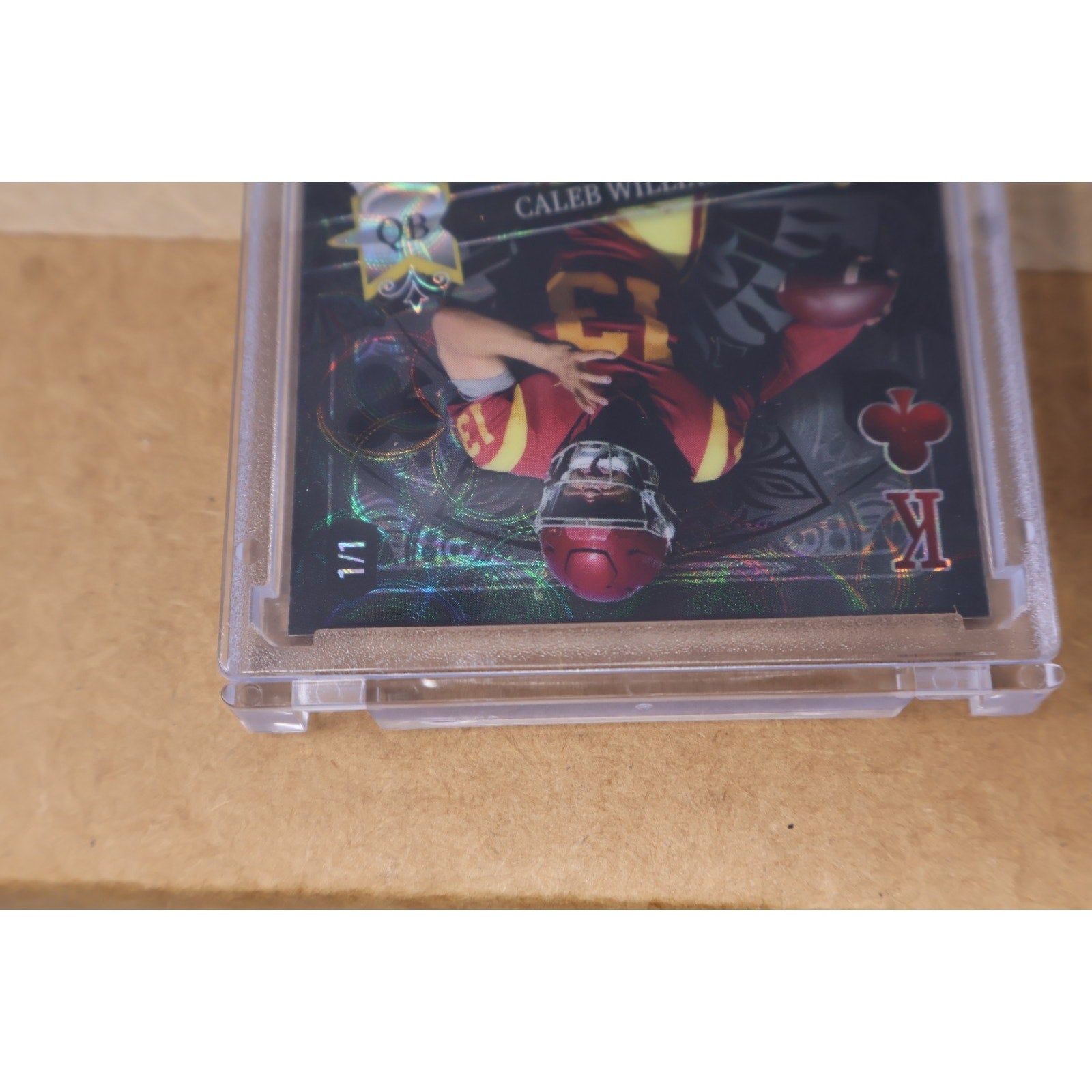 Caleb Williams 2023 Wild Card 5 Card Draw King Of Spades 1/1 #DK-CW USC Trojans