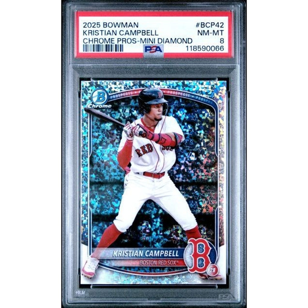 Kristian Campbell 2025 Bowman Chrome Prospects Mini Diamond #BCP-42 PSA 8