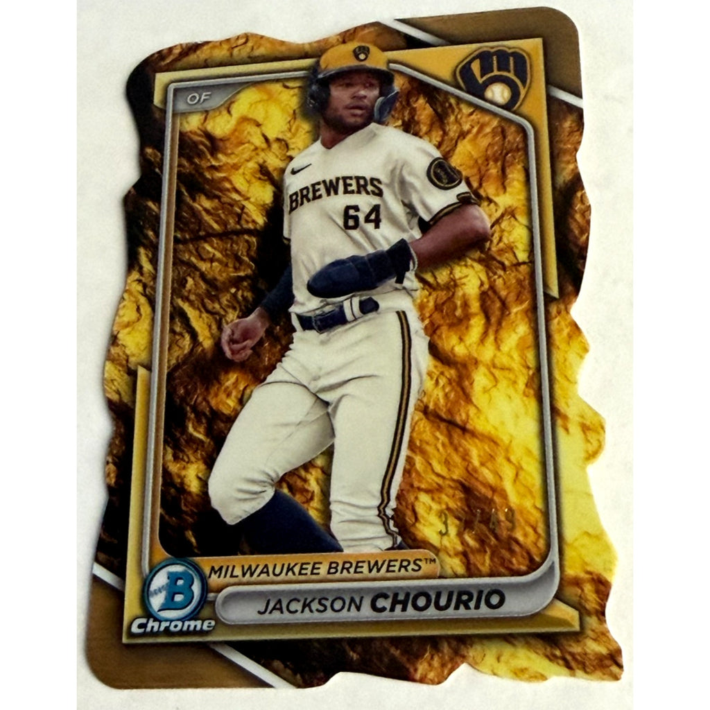 2024 Bowman Golden Nugget Die Cut Jackson Chourio #BCPD-140 SP Brewers /49