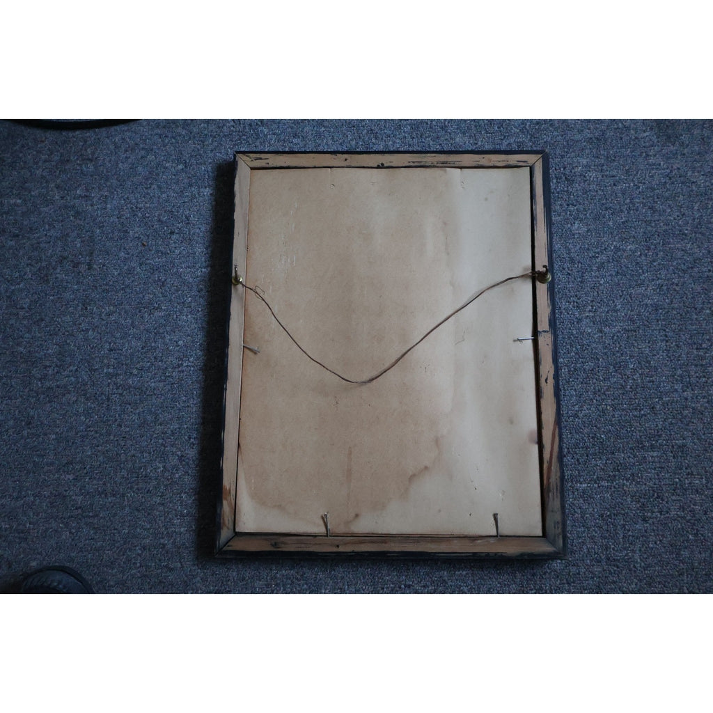 1966 BABE RUTH PRINT by PETE BORUTA ~ 8.5" x 11" ~ BABE RUTH MUSEUM Framed