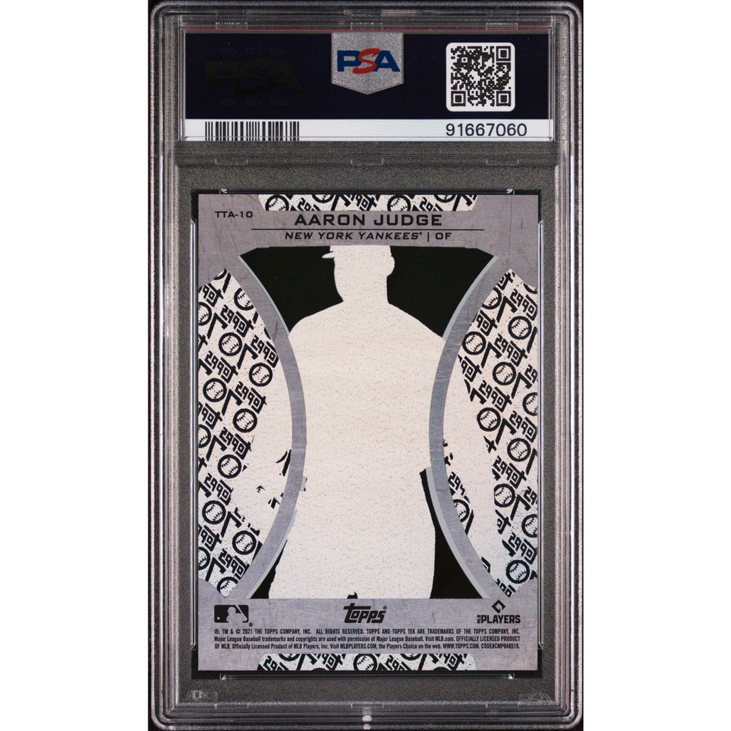 2021 Topps Update Aaron Judge Tek 70th Anniversary #TTA10 PSA 10 Yankees