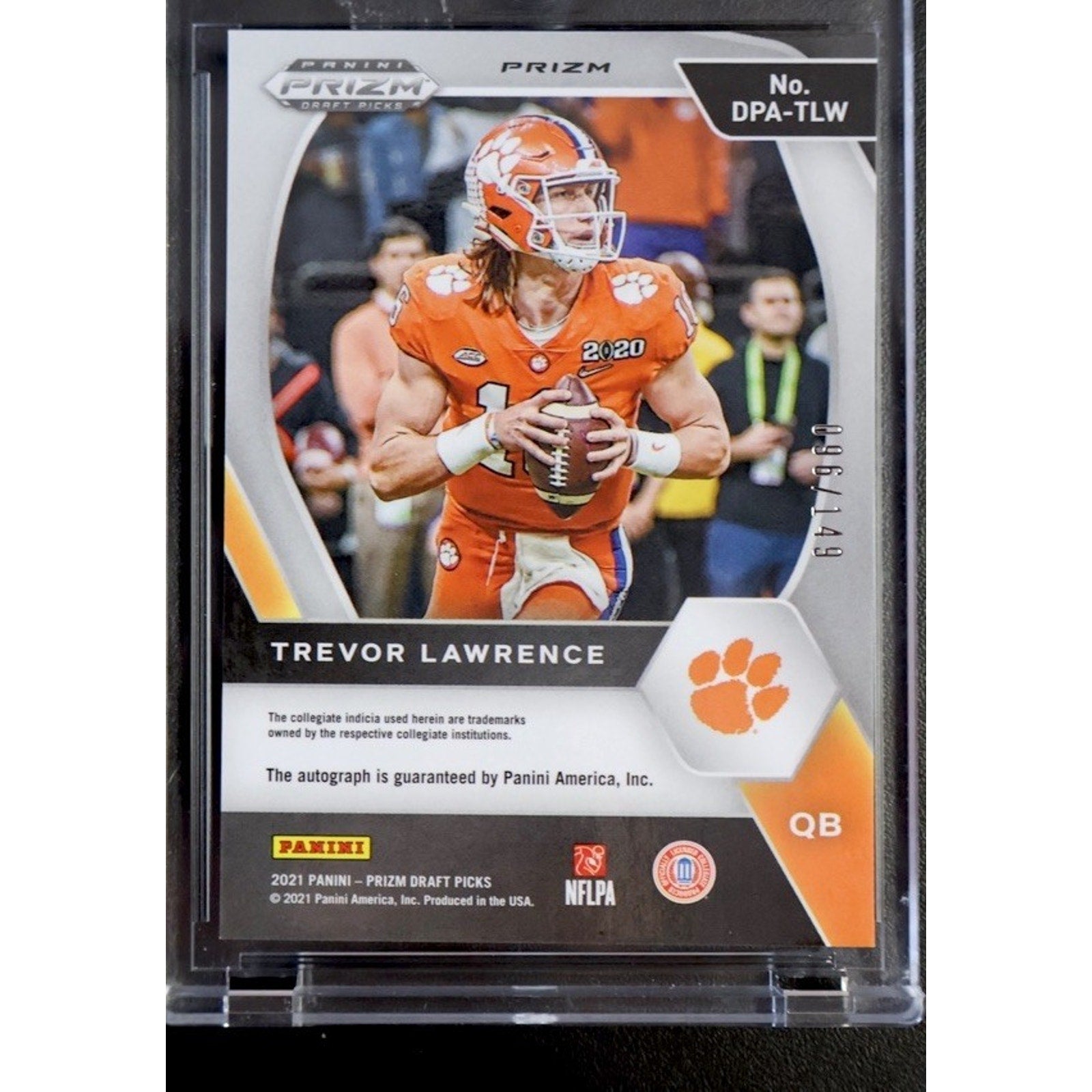 2021 Prizm DP Trevor Lawrence Auto Blue Prizm /149 DPA Blue Rookie Rc Clemson