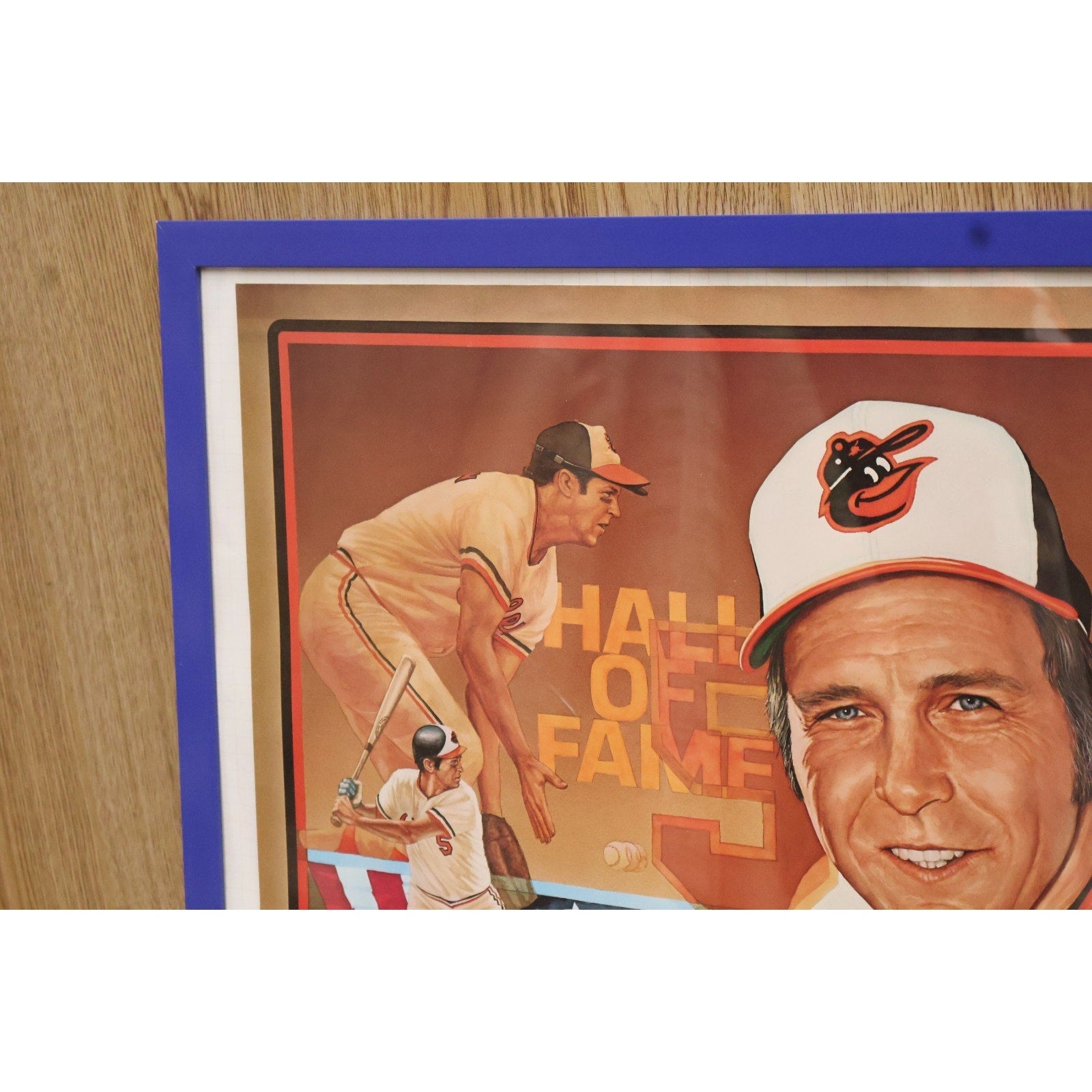 Brooks Robinson 1983 Baltimore Orioles Hall Of Fame Poster Framed 28x21
