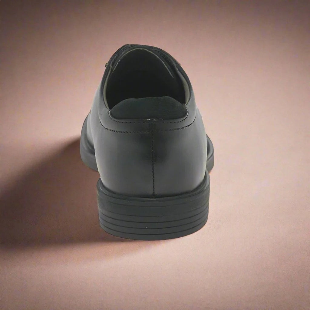 Geox Men's Zheeno J36LAA Black Leather Dress Oxfords School Shoes Breathe New