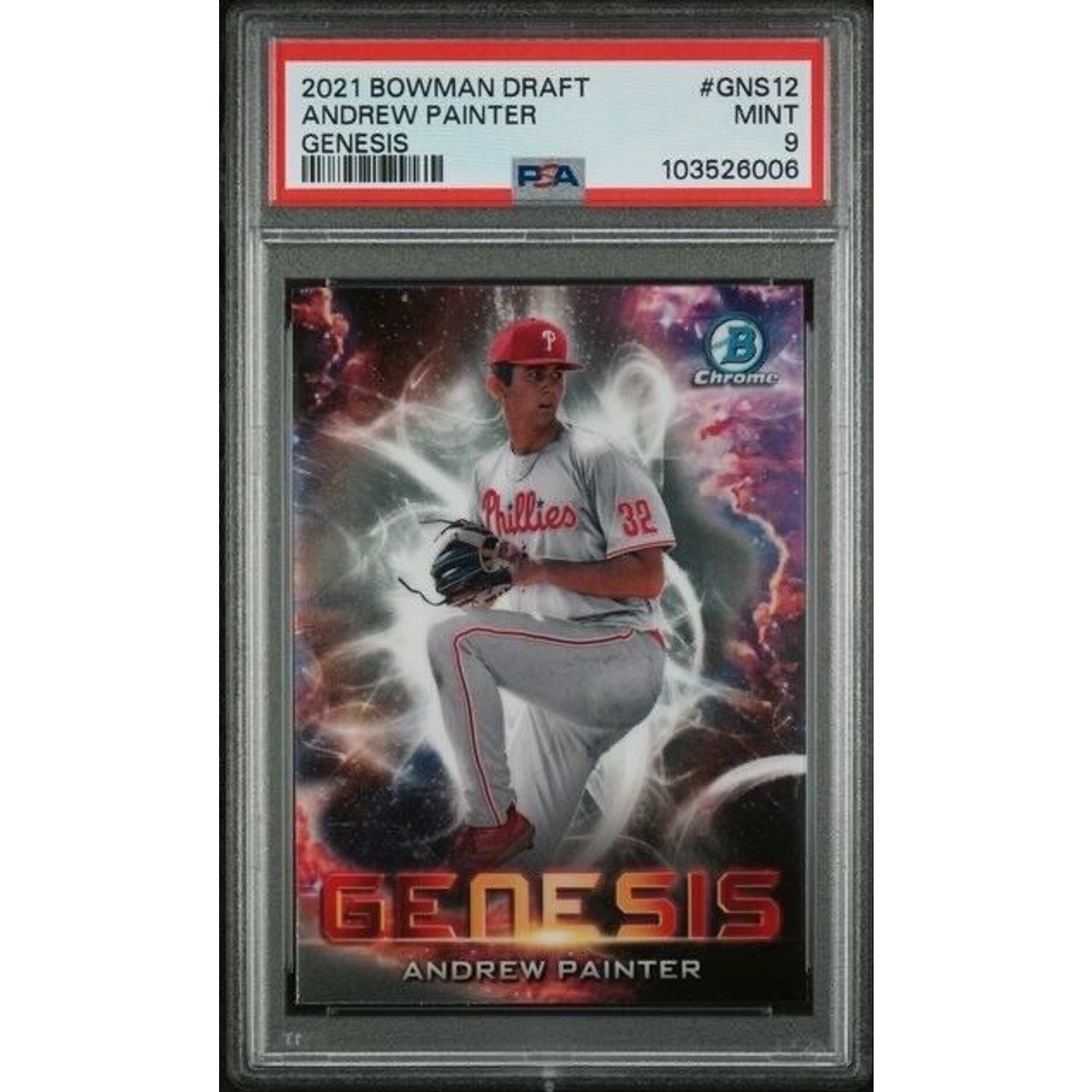 2021 Bowman Draft Genesis Andrew Painter #GNS12 RC Rookie PSA 9 Mint Phillies
