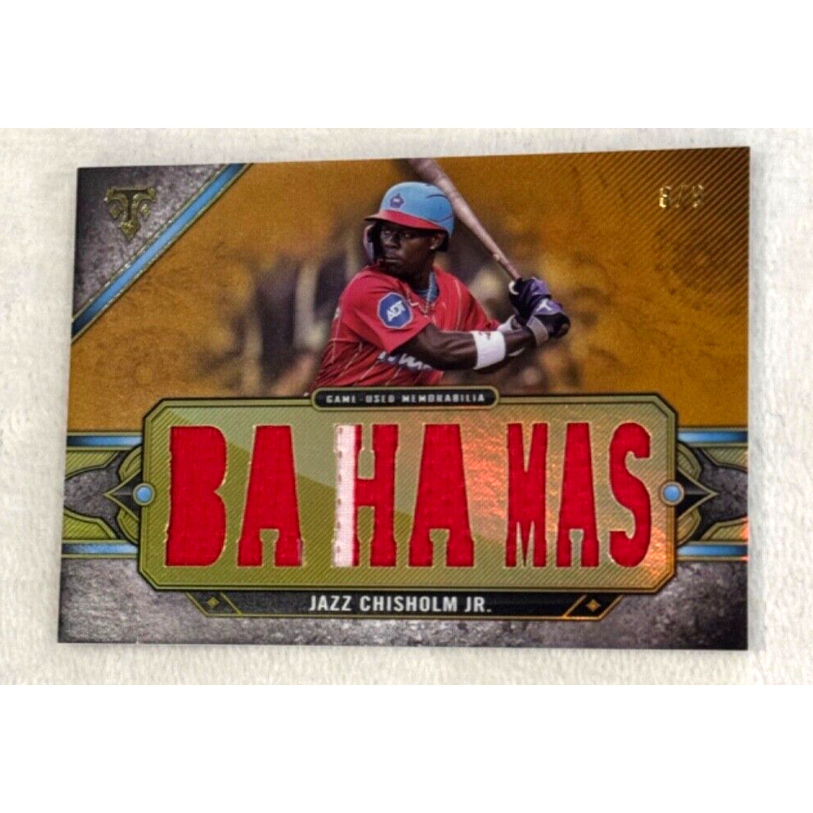 2024 Topps Triple Threads Jazz Chisholm Jr. Bahamas Relic Card /9 #TTR-JAZ2