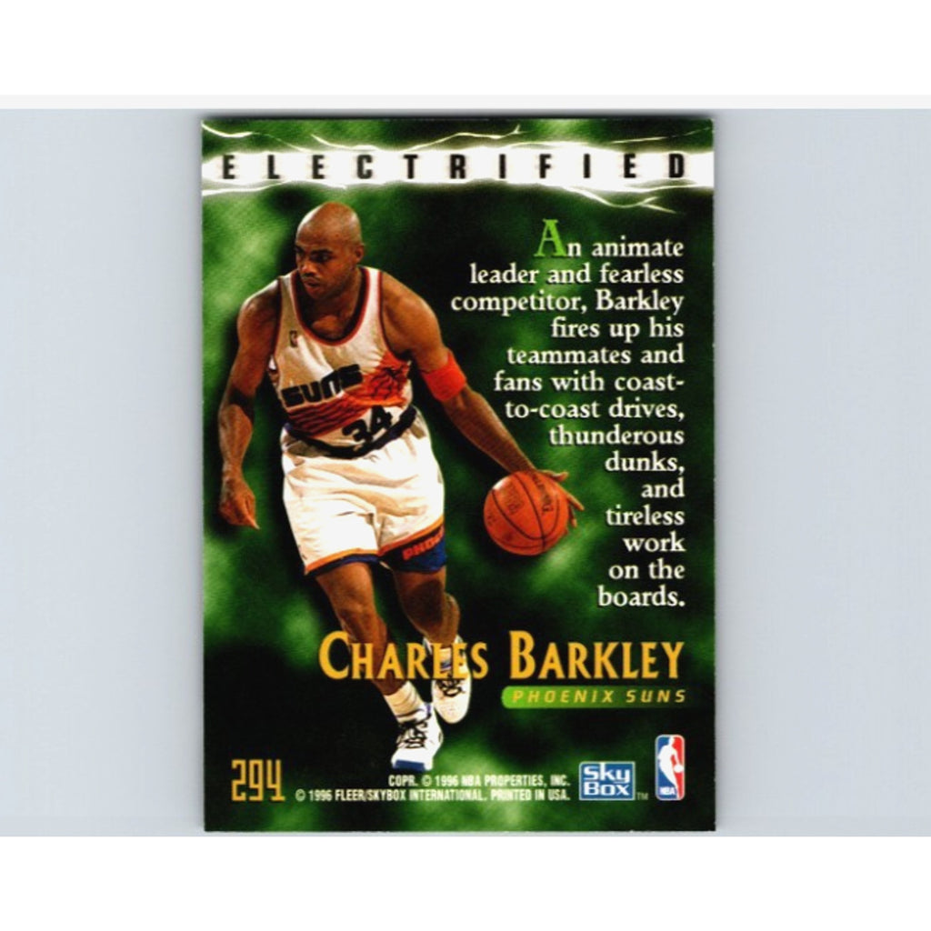 Lot Of 2 Charles Barkley Mint Skybox Inserts 1996 Electrified/1994 Dynamic Dunks