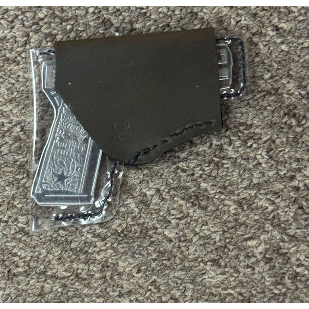 1 Ozt Silver Gun With Leather Holster Mintage Of 1776 Made In USA We The People