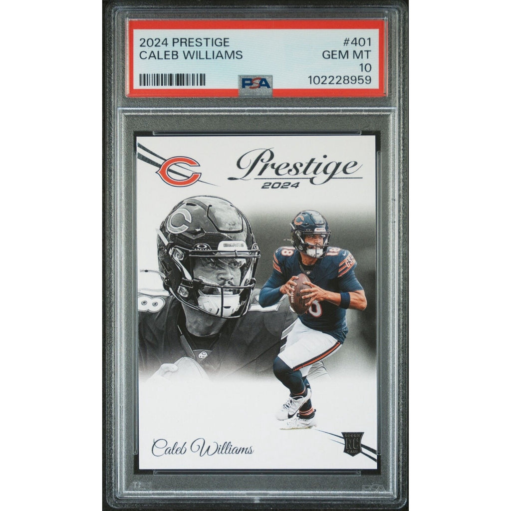 2024 PANINI PRESTIGE CALEB WILLIAMS ROOKIE #401 PSA 10 GEM MINT BEARS RC NFL