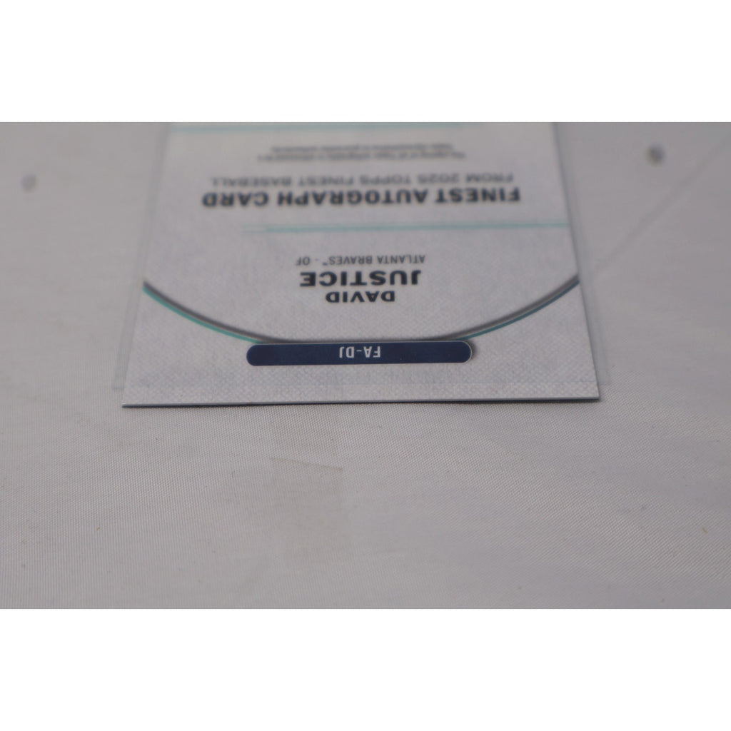 David Justice 2025 Topps Finest Auto #FA-DJ Mint