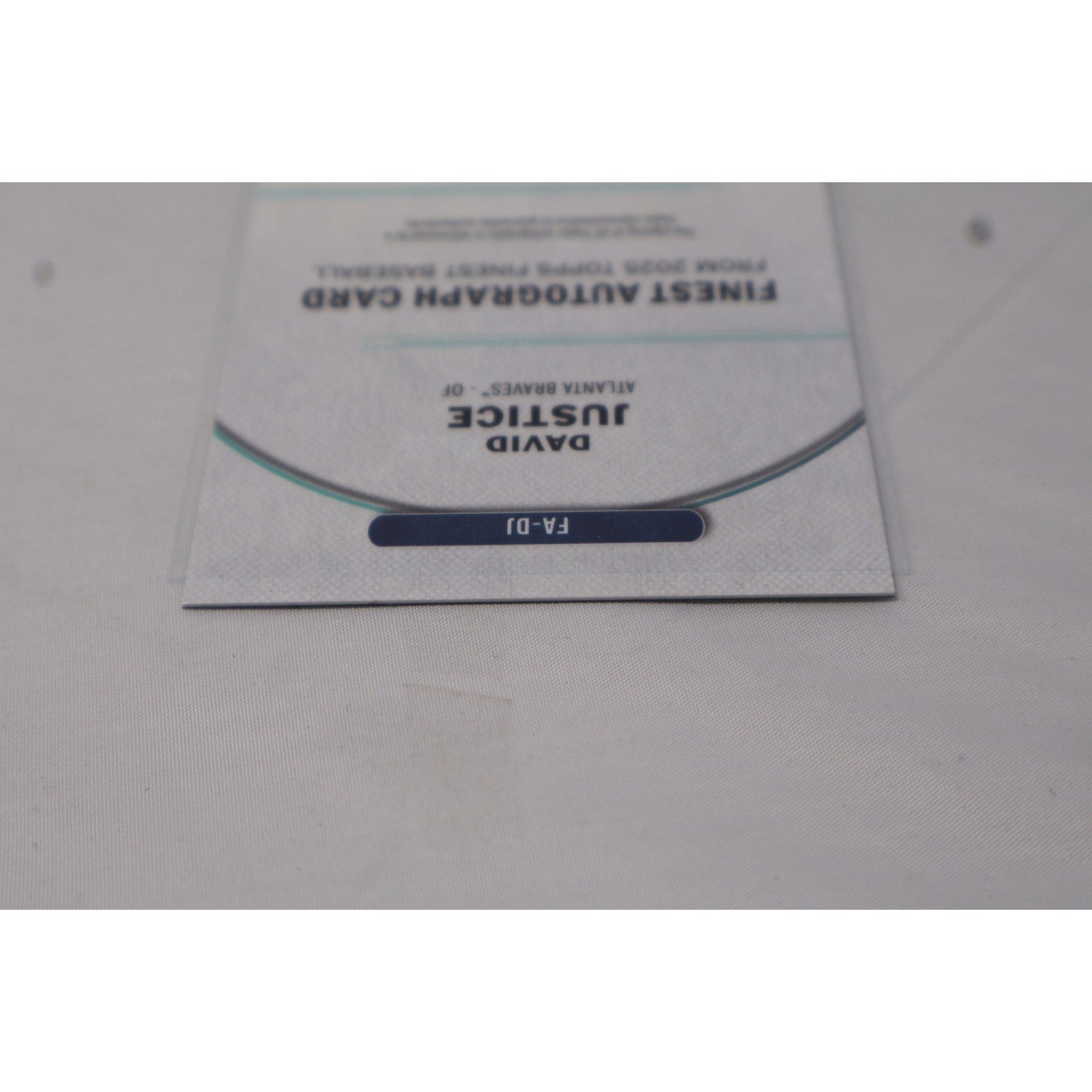 David Justice 2025 Topps Finest Auto #FA-DJ Mint