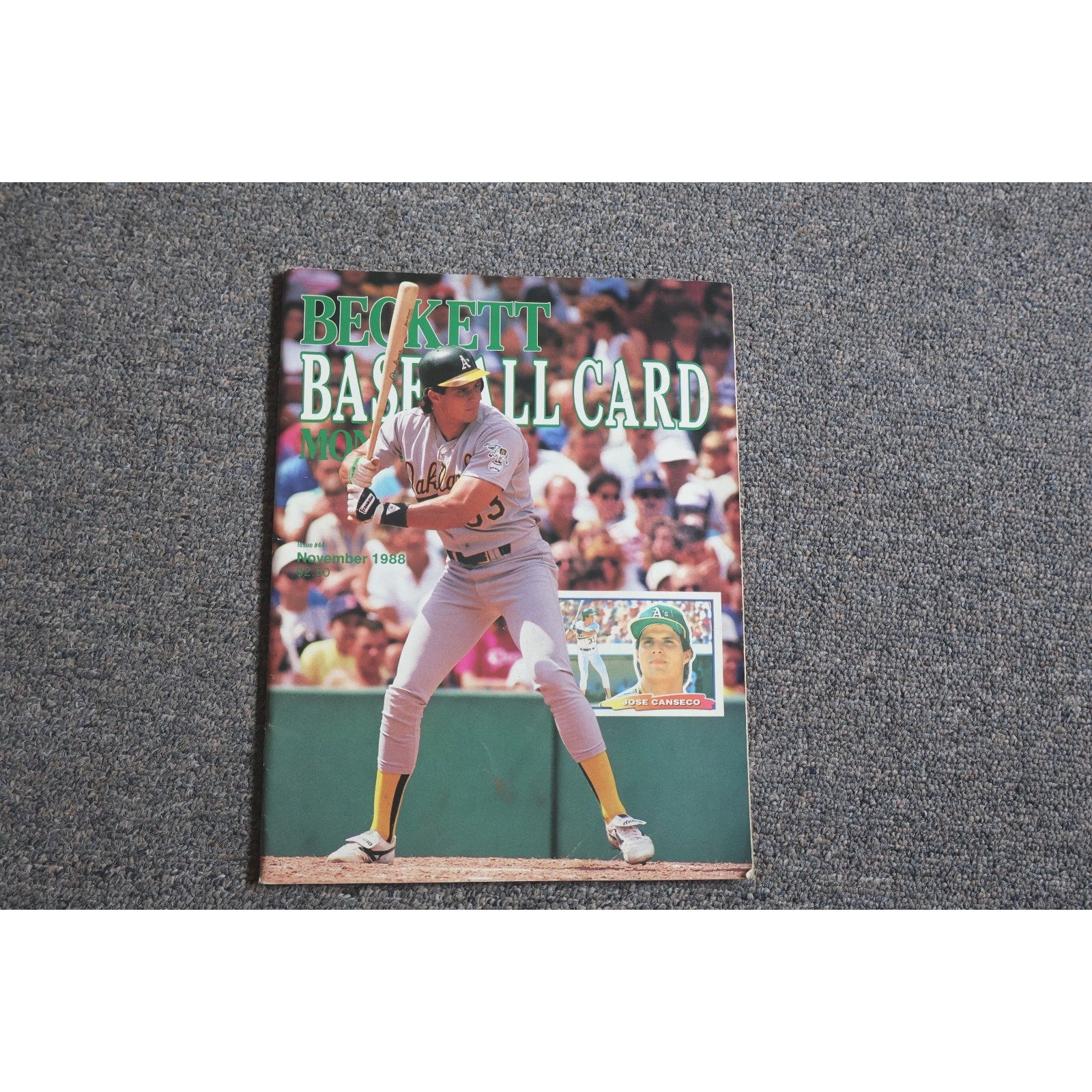 November 1988 Beckett Baseball Card Magazine-Jose Canseco + Gregg Jefferies