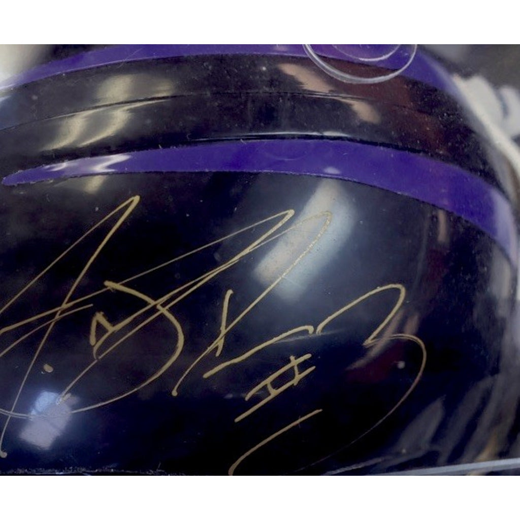 Paul Kruger Baltimore Ravens Mini Helmet Autographed Signed NFL Football