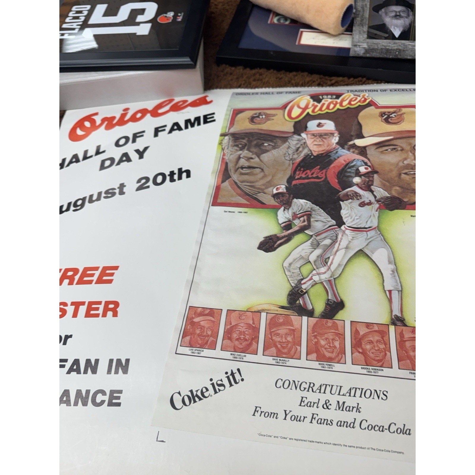 Orioles Hall Of Fame Day Earl Weaver August 20th Coca-Cola Advertisement Poster