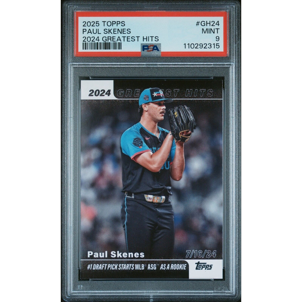 2025 TOPPS 2024 GREATEST HITS #GH-24 PAUL SKENES Pirates Rookie PSA 9 Mint