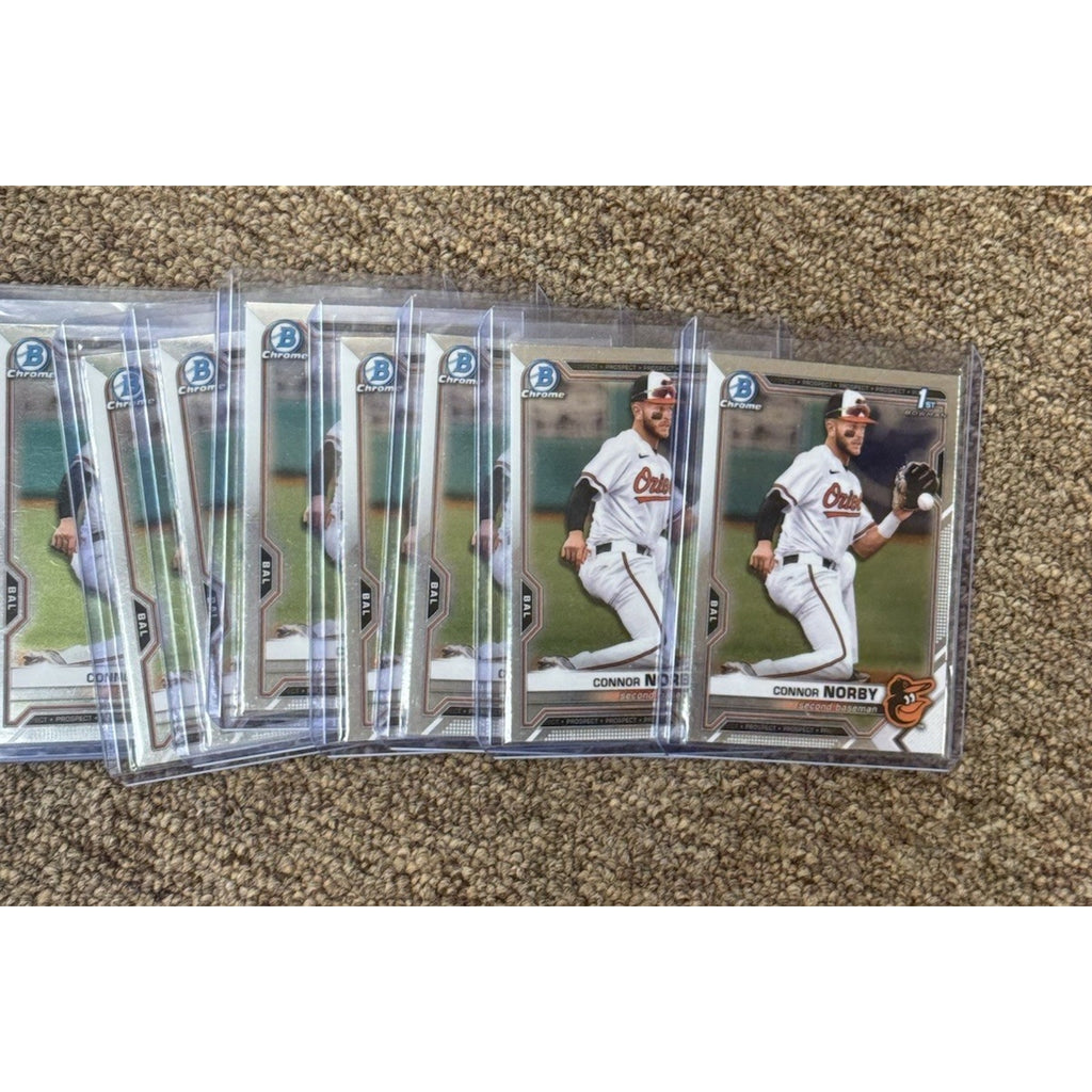 2021 Bowman Draft Chrome Connor Norby #BDC-50 Rookie Marlins Orioles Prospect