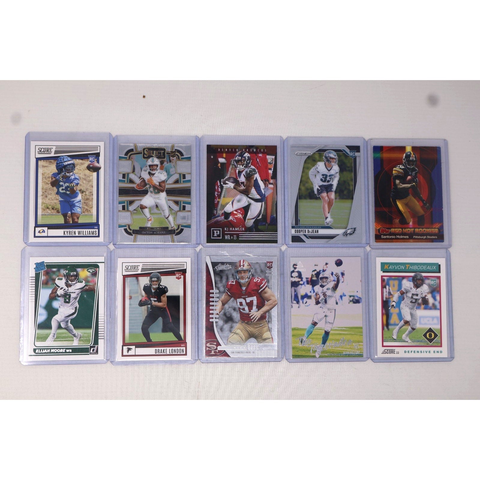 Lot Of 10 Star Rookies Football Cards Mint For $15 Free Shipping Bosa Dejean...
