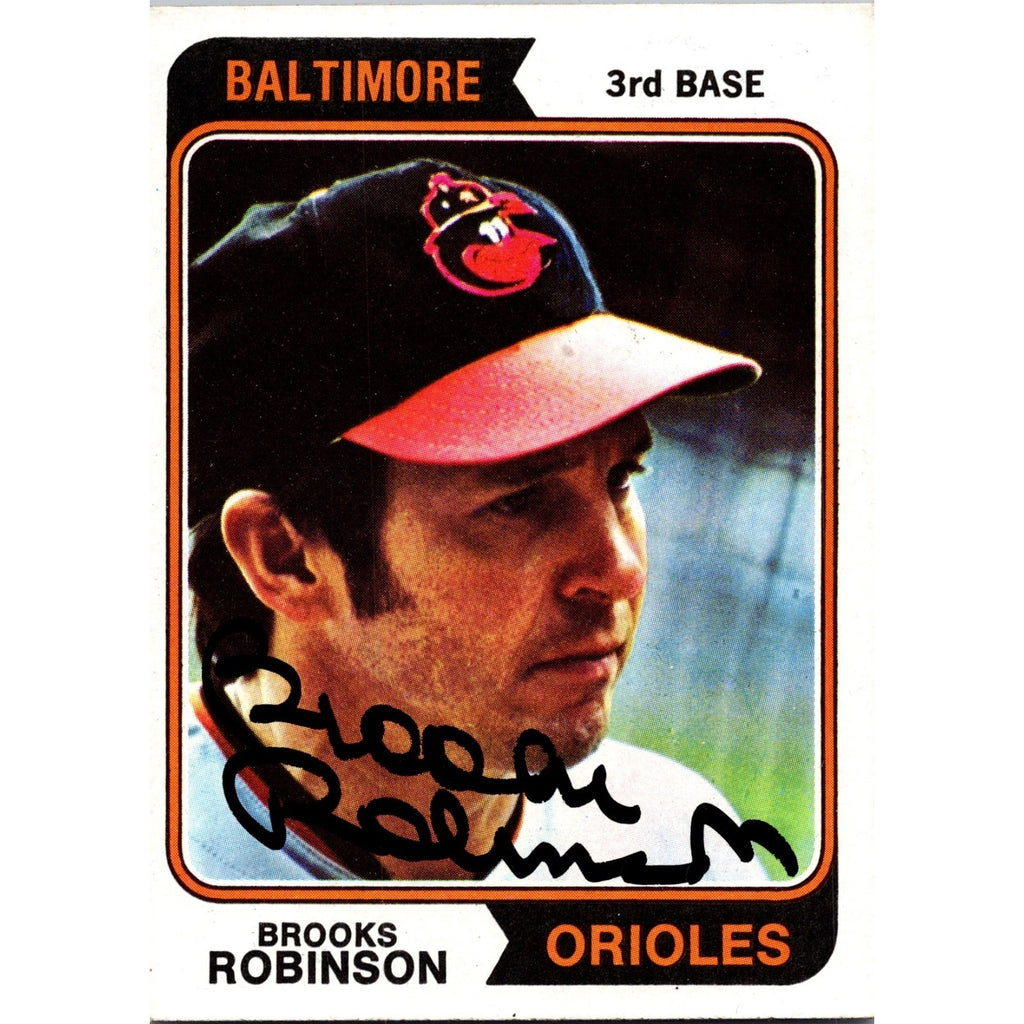 Brooks Robinson 1974 Topps #160 Auto Signed Autographed NM