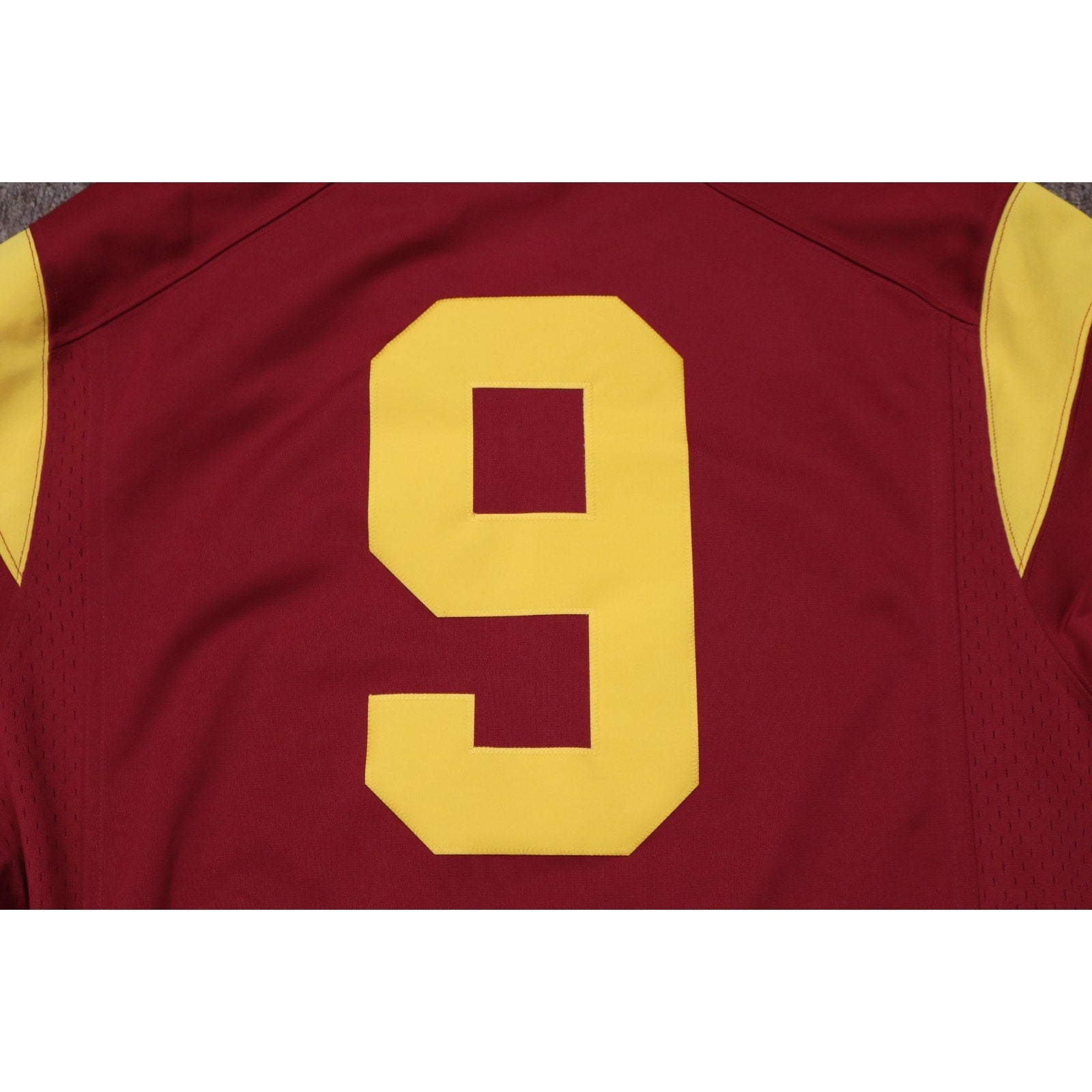 Nike USC Trojans Football Jersey Carson Palmer #9 Men's L Red/Yellow Stitched