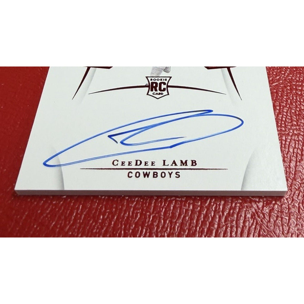 2020 Panini Flawless CEEDEE LAMB 1/1 Rookie Dual Patch Auto RPA White Box SAP