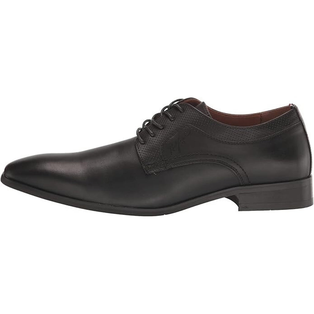 Men's Dress Shoes Tommy Hilfiger Soli Black Lace Up Heel Memory Foam Almond Toe