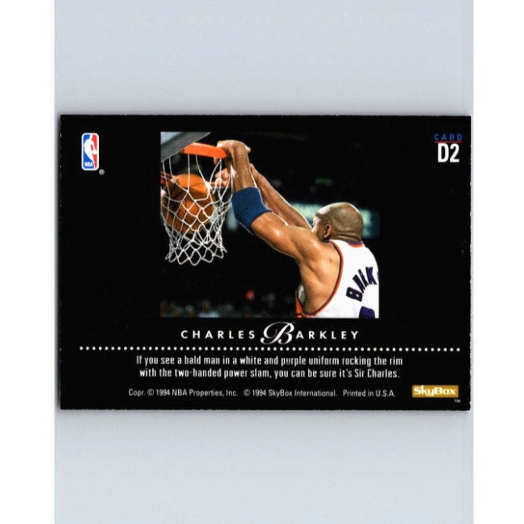 Lot Of 2 Charles Barkley Mint Skybox Inserts 1996 Electrified/1994 Dynamic Dunks