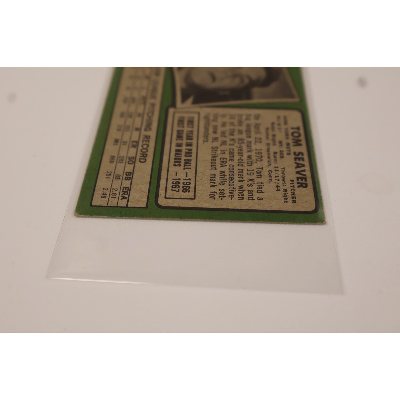 Tom Seaver 1971 Topps #160 New York Mets EX Off Center