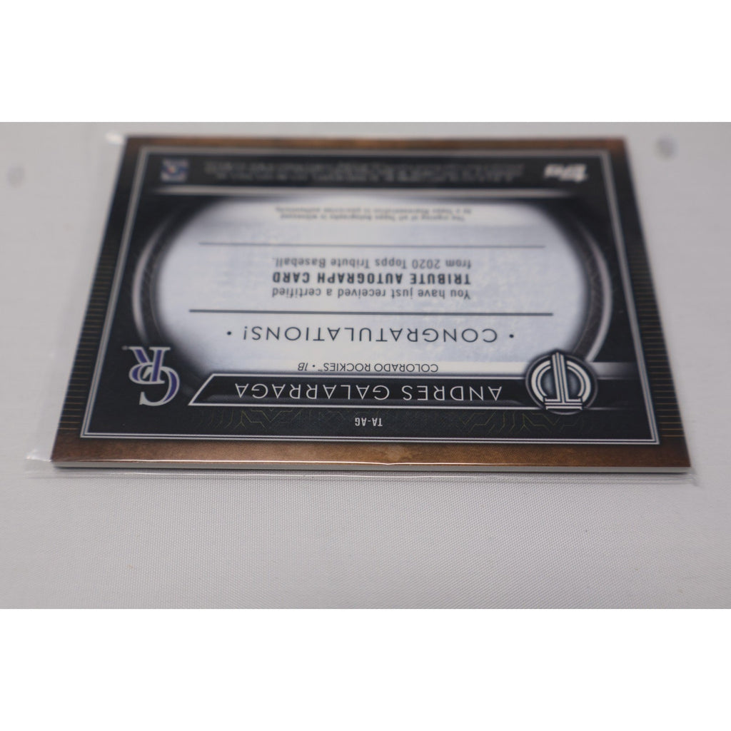 Andres Galarraga 2020 Topps Tribute Auto #TA-AG /199 Colorado Rockies Big Cat