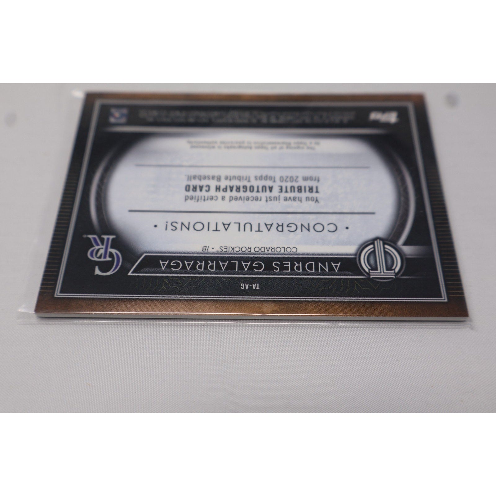 Andres Galarraga 2020 Topps Tribute Auto #TA-AG /199 Colorado Rockies Big Cat