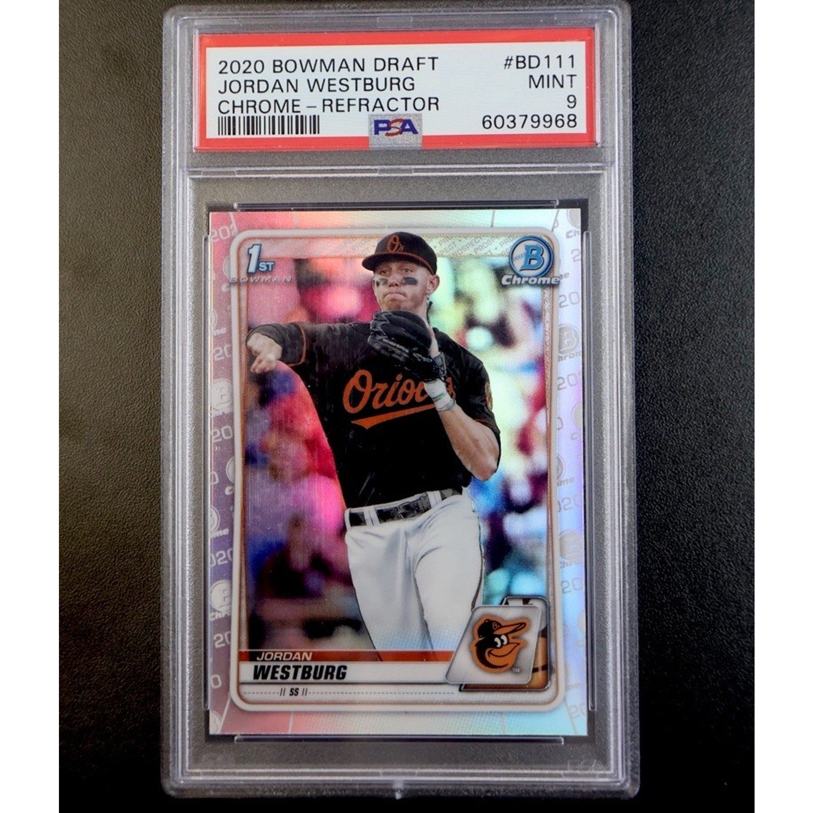 2020 Bowman Draft - Chrome Refractor Jordan Westburg (RC) PSA 9