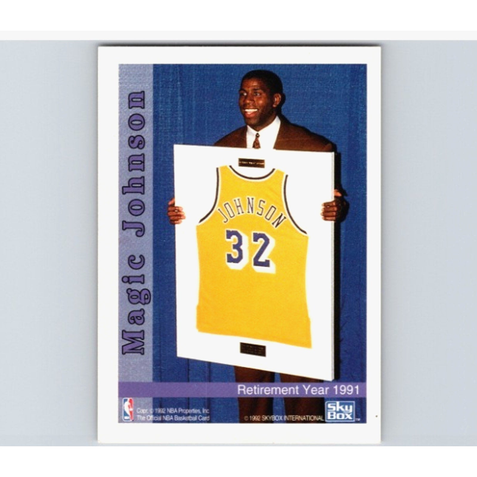 Lot Of 2 MAGIC JOHNSON 1996 UD SPX Holo Die-Cut #24/1992 Skybox Retirement Year