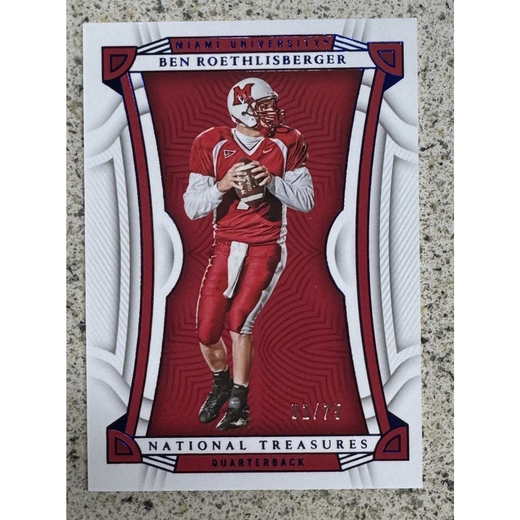 2023 Panini National Treasures Collegiate Blue /75 Ben Roethlisberger #36
