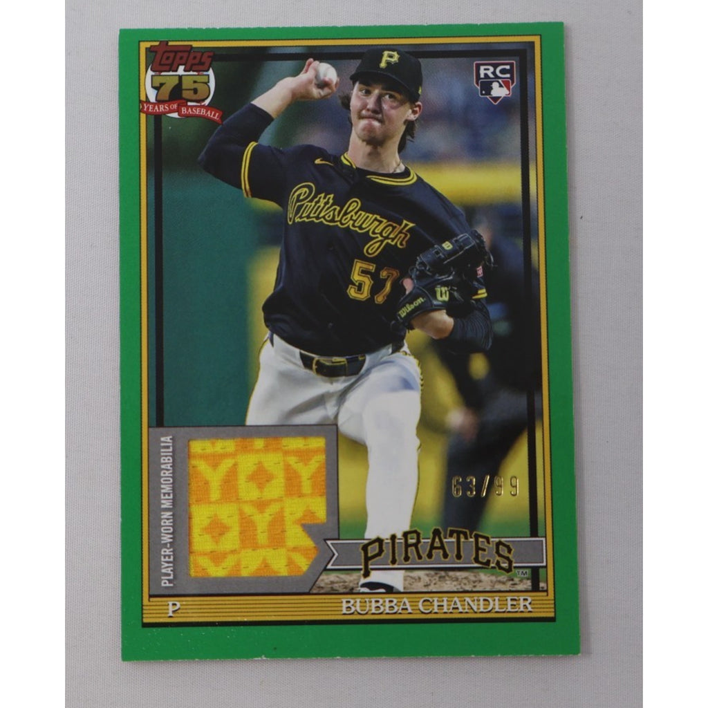 Bubba Chandler 2026 Topps #91R-BC Player Worn Rookie Relic Green /99 RC NM