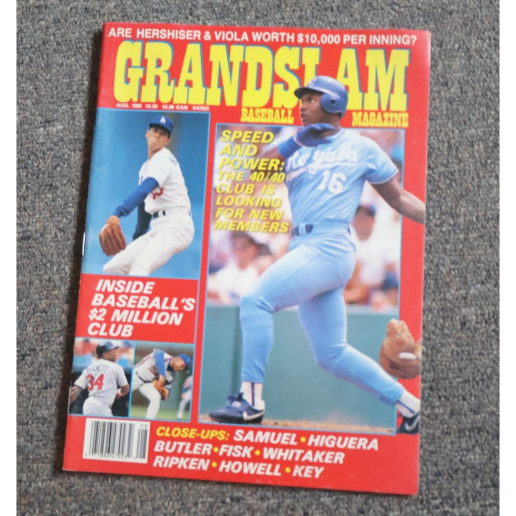 Aug 1989 BO JACKSON OREL HERSHISER Grandslam Baseball Magazine