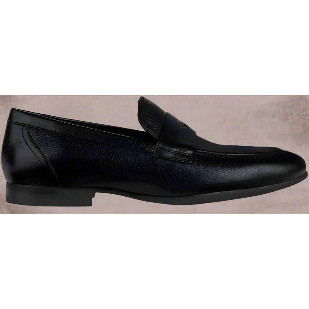 Geox Mens Dress Shoe Breathable U Sapienza A Leather Black Loafer Heel Light