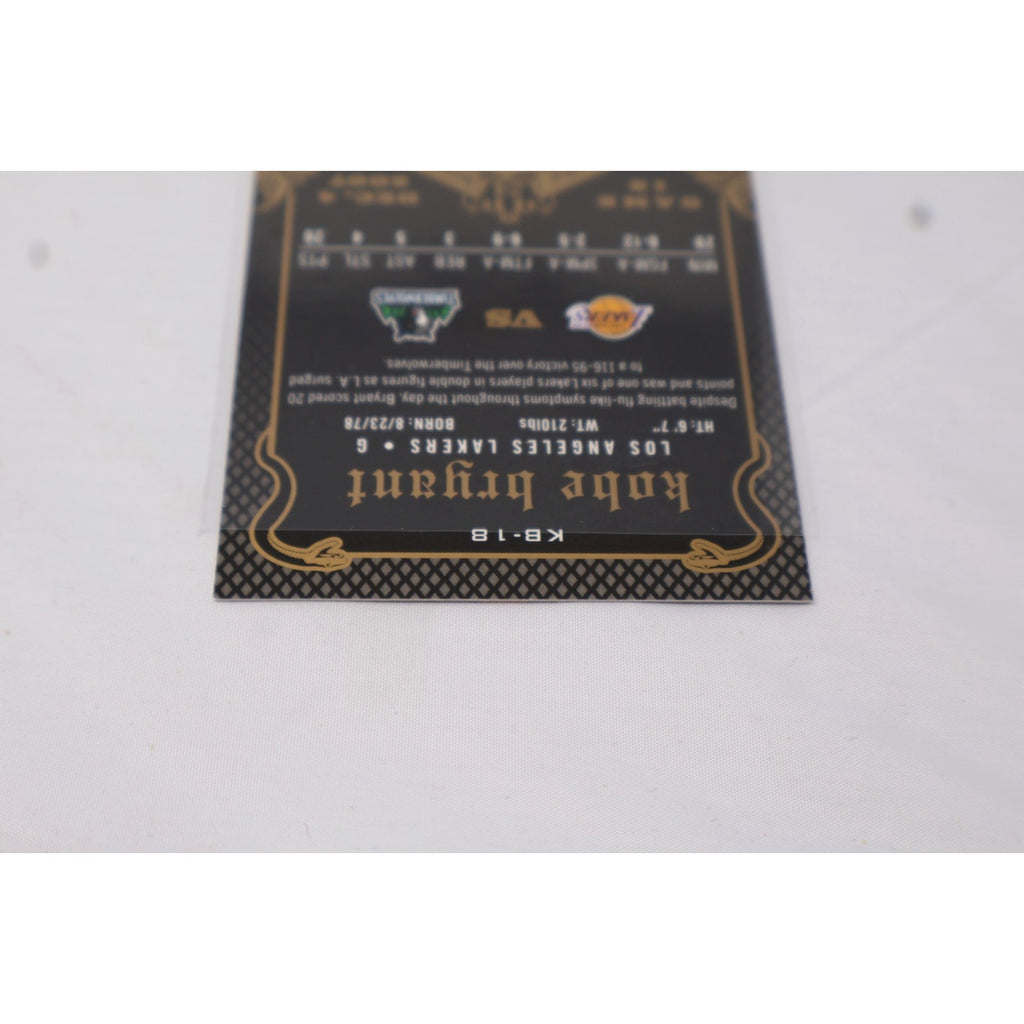 Kobe Bryant 2008-09 Upper Deck MVP 2008 Black Border Game 18 #KB-18 Mint